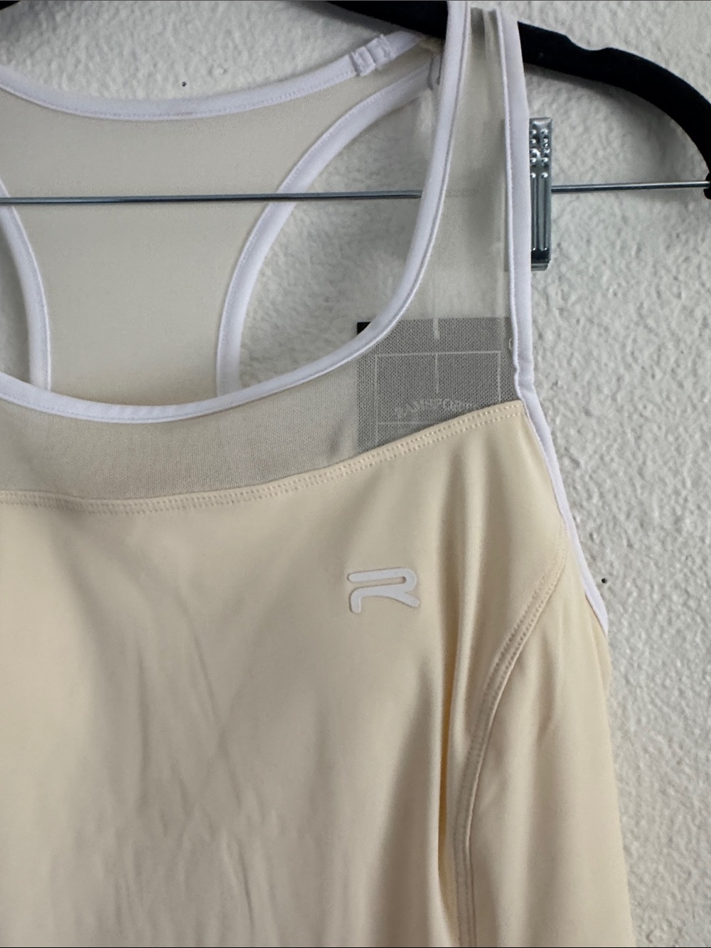 Rohnisch Cream Pickleball tennis Dress with White Trim Accents - Picture 3 of 11